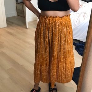 Yellow polka dot skirt